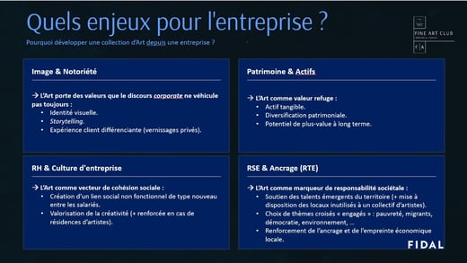 Fine Art Club - soirée du 18 mai 2026 - Enjeux entreprise